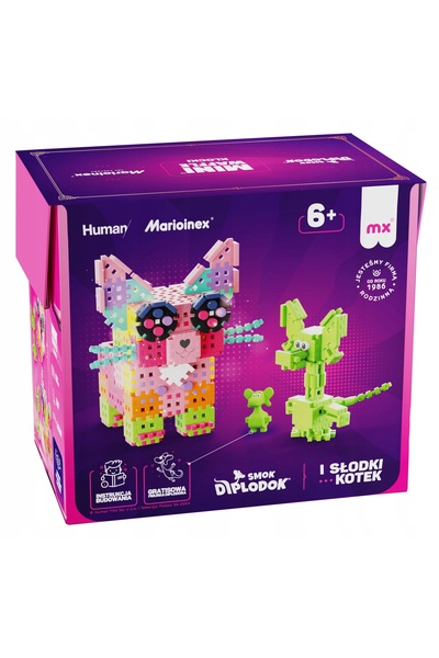 Marioinex Mini vafe 80 bucăți Diplodok și Kotek