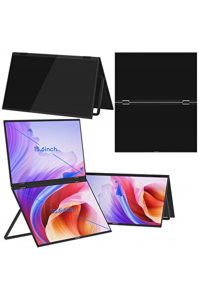 NO BRAND Monitor portabil PENTRU LAPTOP și telefon, dual, 2x 15,6 " ZEUSLAP Z15W