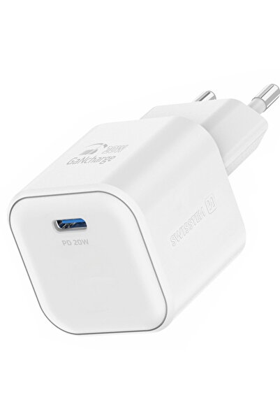 NO BRAND Încărcător de perete GaN de 20W cu Power Delivery și cablu USB-C / U...