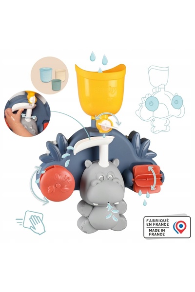 Smoby Jucărie de baie hipopotam mic pentru căzi de baie