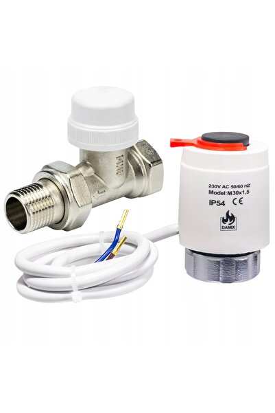 DAMIX VENTIL TERMOSTATIC DREPT PENTRU ÎNCĂLZIRE 1/2 " CU ACTUATOR DIVIZOR M30...