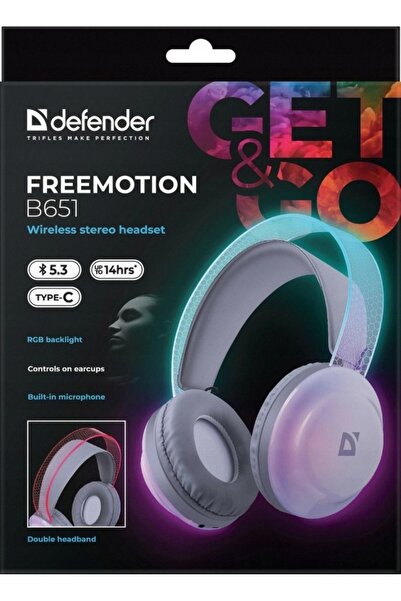 Defender Căști cu microfon FREEMOTION B651 wireless Bluetooth subțiri