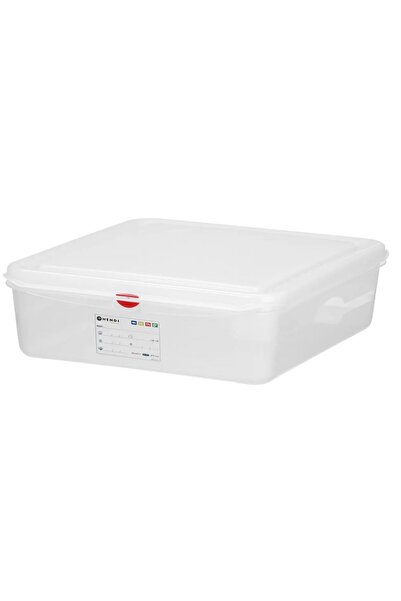 NO BRAND Recipient alimentar GN 1/1 cu etichetă și capac, 8 l, 530x325x65 mm