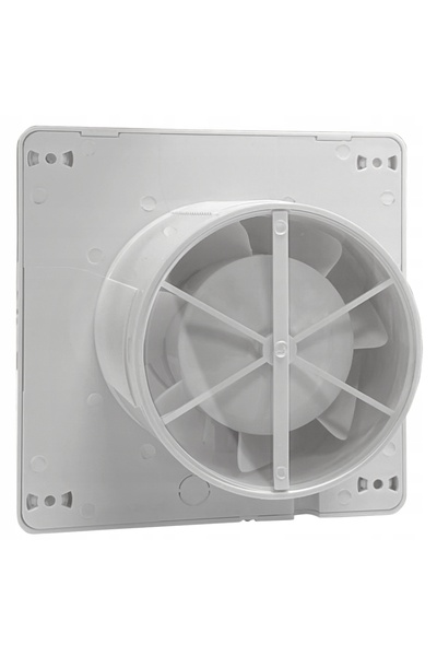Eberg Ventilator de baie cu sticlă EVO 100 Alb mat temporizator + obturator