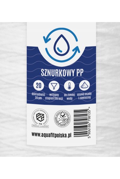 aquafit Filtru pentru cartuș filtru de apă STRING 20 "BB Big Blue 20 microni PP