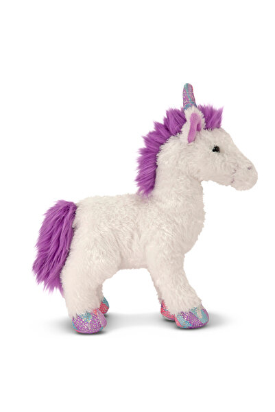 Melissa & Doug Jucărie de pluș pentru copii Unicorn cu coamă mov Melissa&Doug