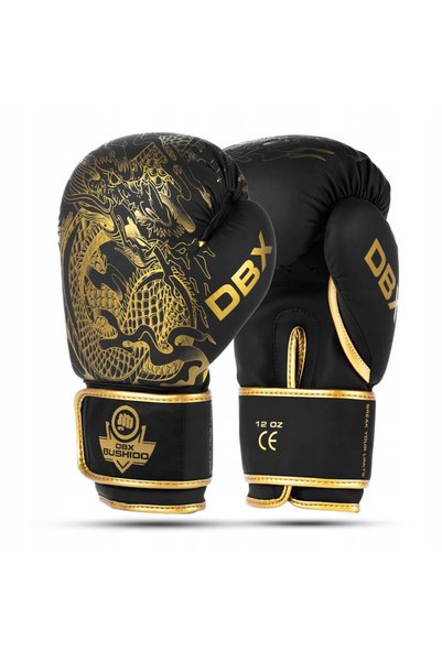 DBX BUSHIDO Mănuși de box "Gold Dragon" auriu/negru 10 oz