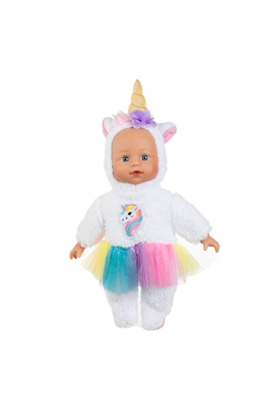 BAMI NETWORK Papusa bebelus unicorn poliester alb 30cm fete 3 ani+