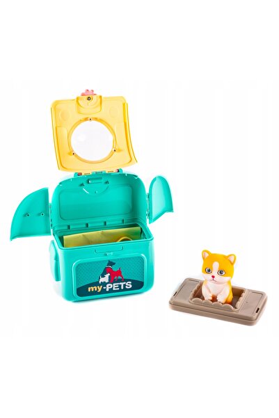 Midex Kit de coafură pentru animale, rucsac pisică, pisică roșie, jucărie pen...