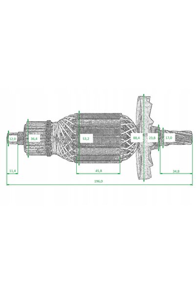NO BRAND Ciocan rotopercutor Hitachi Hikoki PH 65A rotor 956946E