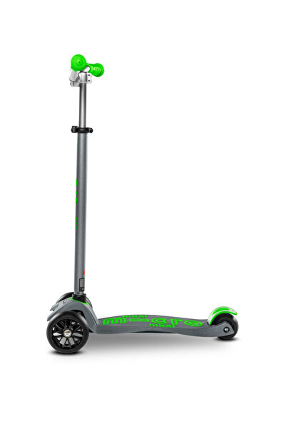 Micro Trotinetă cu trei roți pentru copii Maxi Deluxe Pro gri/verde OS