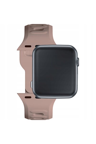 3MK Curea de ceas din silicon roz bej/latte pentru Apple Watch 42/44/45/49mm