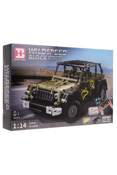 Ramiz Set de blocuri de construcție 715 piese Mașină jeep pilot pentru pilotul