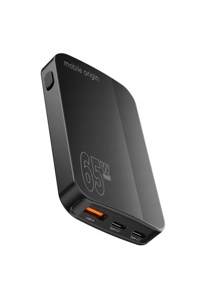 NO BRAND GaN Mobile Origin 2x USB-C PD 1x USB-A, încărcător puternic și subți...