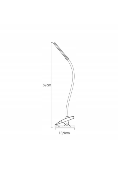 NO BRAND Lampă cu clemă, LED flexibilă, pentru citit, de birou, de noapte NILSEN