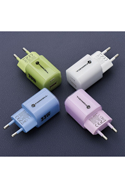 NO BRAND Încărcător rapid 33W USB-A USB-C, GaN + cablu, Forcell Network puter...
