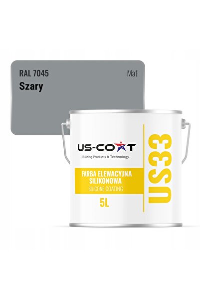 NO BRAND Vopsea pentru fațade siliconice, gri RAL7045, UV, 5L, Producător