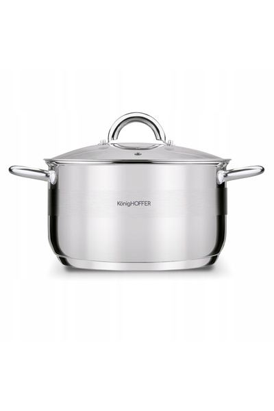 Konighoffer Oală de gătit cu inducție din inox mare Faro 9,2 l 28 cm