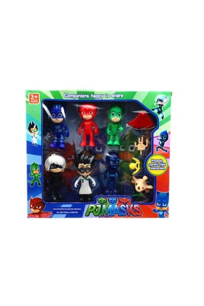PICCGROVE® Set de 6 figurine PJ Masks, cu trei accesorii, multicolor, + 3 ani