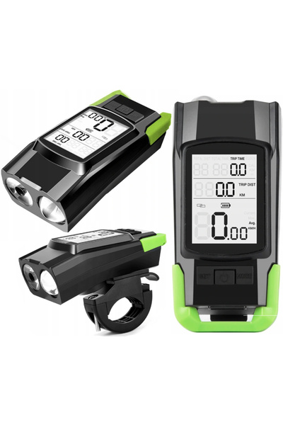 NO BRAND Far frontal de bicicletă de 1000lm, baterie de 4000mAh, contor, clax...