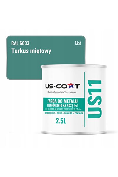 NO BRAND Vopsea pentru metal, rugină, tablă de zinc, 4 în 1, Turcoaz mentă, R...