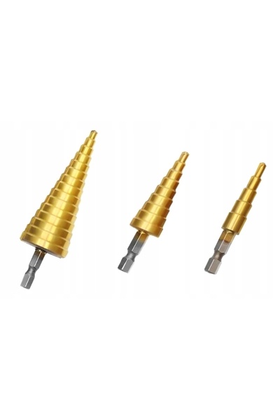 NO BRAND Set de burghie conice de zencuire 4-32mm