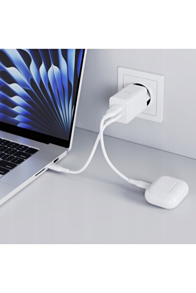 NO BRAND Încărcător de rețea GaN, Allity 45 W, 1x USB-C PD, 1x USB-A QC, rapi...
