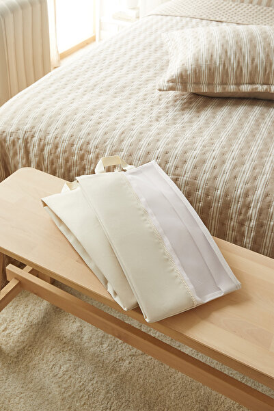 Ocean Home Textile 2'li Bej Fileli Oxford Kumaş Ayakkabı Düzenleyici Organize...