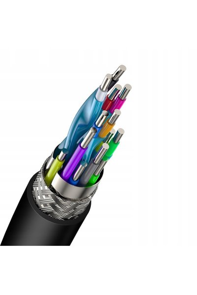 Baseus HDMI 2.0 de înaltă definiție, 4K 30Hz, 3D, HDR, 18Gbps, 5m (negru)
