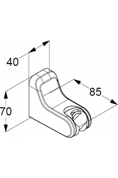 Kludi Suport de pulverizator montat pe perete FRESHLINE, crom 6455205-00