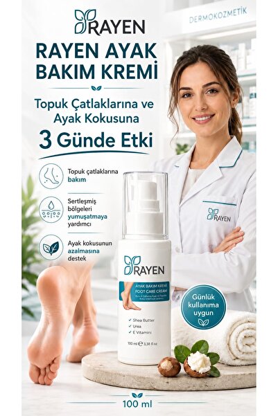 Rayen Komple Ayak Bakım Kremi 100 ML Topuk Çatlaklarına ve Ayak Kokusuna Karş...