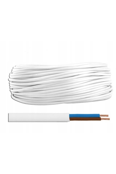 Lamex Cablu LINKA OMY 2x1.00 100m rotund 300/300V alb LXOMY2X1