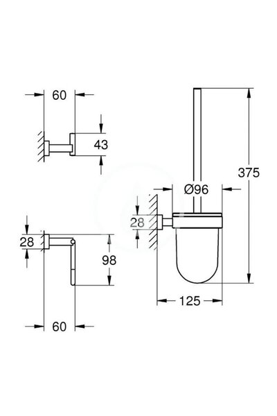 Grohe SET DE ACCESORII DE BAIE ESENȚIALE CUBE