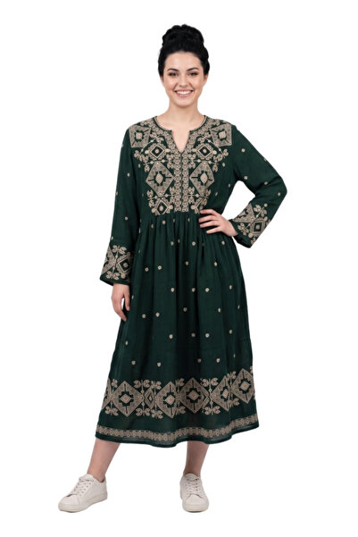 rody's forever AU26 women’s dress, green/cream
