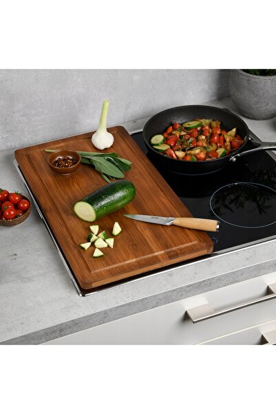 Kesper Tavă din bambus, bronz închis, cu picioare, 50x28 cm, pentru servirea ...