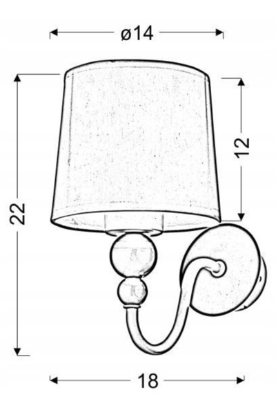 NO BRAND Aplică Candellux roz E27 60 W