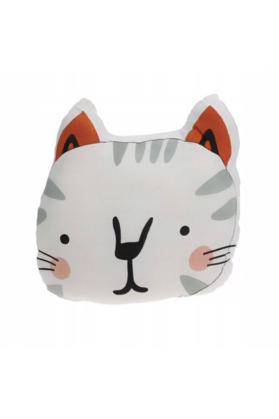 Home Styling Collection Pernă pentru copii din bumbac, decorativă cu pisicuță...