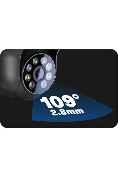 NO BRAND Cameră IP rotativă de exterior IKPW430CMV2 4MP WiFi 4x Zoom Gri