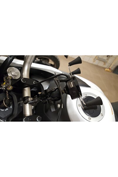 NO BRAND Încărcător USB 2A pentru motocicletă, suport cu fixare puternică