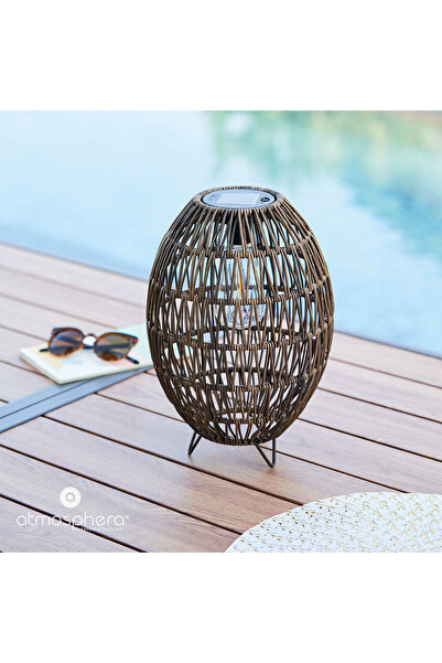 Atmosphera Lampă solară decorativă 32 cm, pe picioare metalice, felinar Boho ...