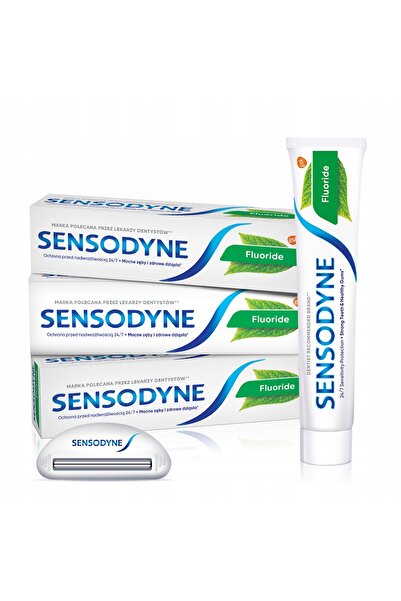 NO BRAND SENSODYNE PASTĂ DE DINȚI CU FLUORID ȘI MENTĂ, SET 3 x 75ML + GRATUIT