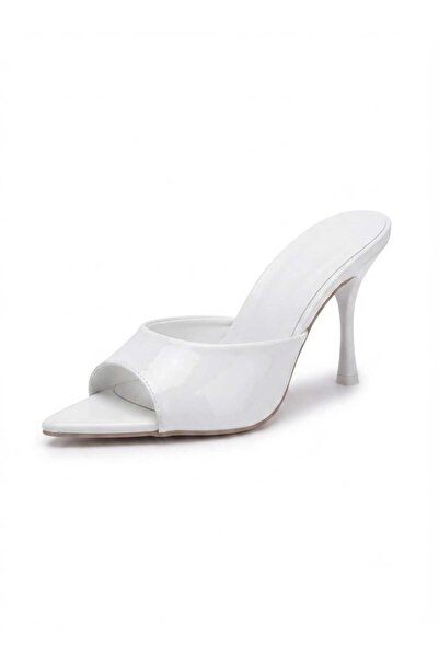 ZÉRIA Women's Patent Leather Pointed Toe Heeled Evening Dress Slippers Stylis...