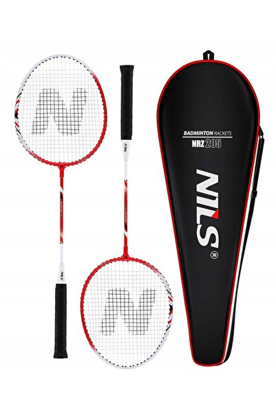 NİLSU Set pentru badminton de agrement: rachete NILS + 6 volane din pene