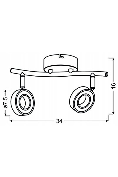 NO BRAND Spot de tavan rotund Candellux gri