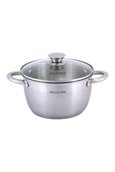 Kamille OALĂ CU CAPAC TRADIȚIONALĂ DE 2 L, DIN OȚEL, 18 cm, PENTRU INDUCȚIE Ș...