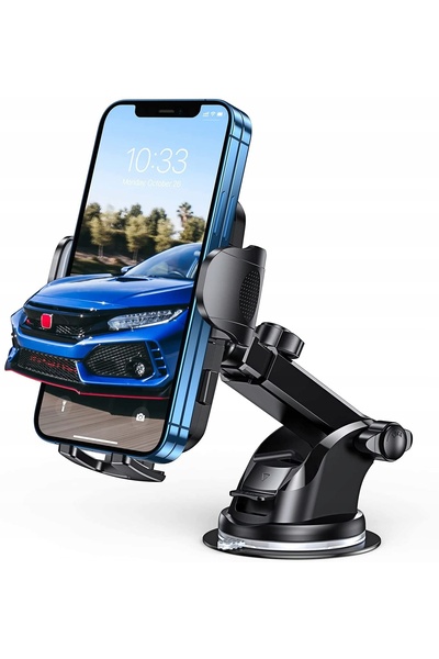 NO BRAND Suport auto robust pentru telefon, cu prindere pe parbriz și bord.
