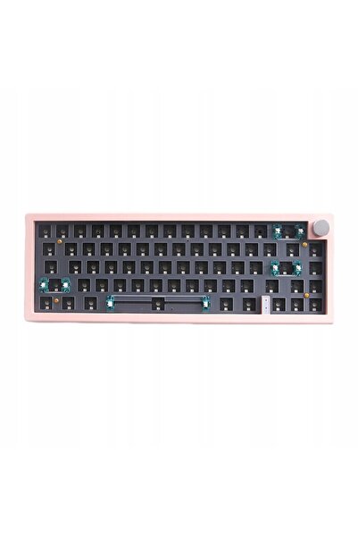 NO BRAND Tastatură mecanică roz GMK67 65% Kit DIY Hotswap RGB Wireless 2.4 Ghz