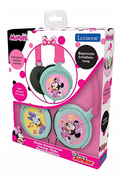 LEXIBOOK Căști mini pliabile Minnie Mouse cu sistem de blocare de siguranță p...