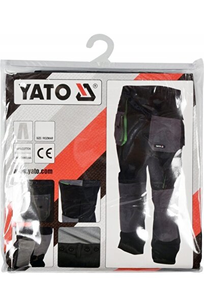 yato Pantaloni de lucru PALEA L, din bumbac, 9 buzunare, cu protecții pentru ...