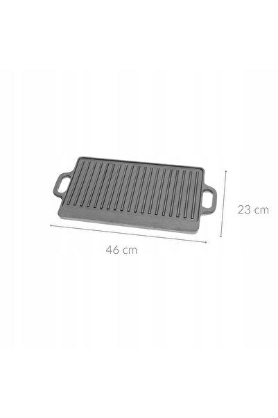 Mustang Tavă de grătar gri 46 x 23 cm pentru grătar și prăjire